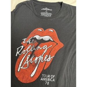 Edgy Rolling Stones Tour Of Amer.  78 Graphic Tshirt Men  XXL Black Short Sleeve